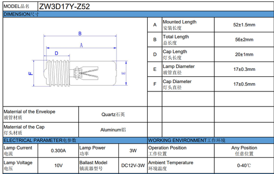 UV Balast 12VDC Elektronik 3W balast UV küçük güç öldürme bakterileri